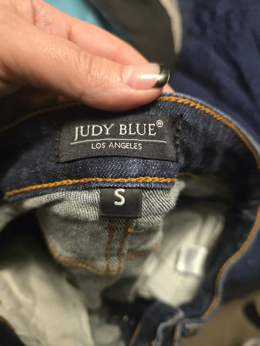 Judy Blue Dark Wash High-Rise Frayed Button-Fly Denim Shorts - Picture 2 of 5